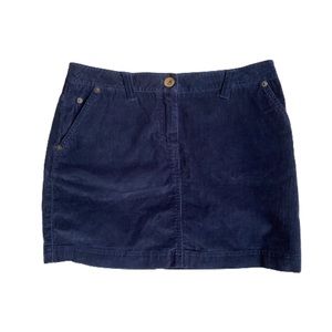 vineyard vines navy corduroy mini skirt